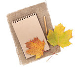 Brown paper notepad