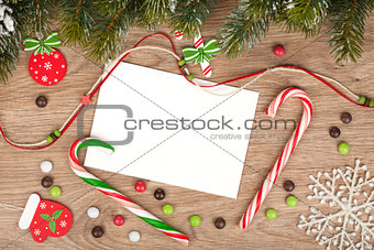 Blank christmas greeting card