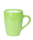 Green cup of milk