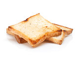 Toasted bread slices
