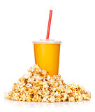 Popcorn and fast food drink