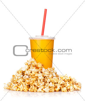 Popcorn and fast food drink