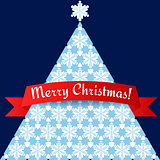Stylized minimalistic Christmas tree card