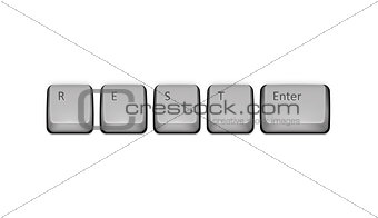 Word Rest on keyboard and enter key.