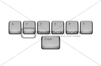 Word Accept on keyboard and enter key.