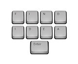 Phrase Find Idea on keyboard and enter key.