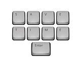 Phrase Save Time on keyboard and enter key.