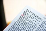 Red text LOVE focused in dictionary