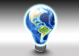 America Earth Light Bulb