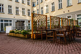 Backyard and Outdoor Cafe in Berlin, Germany