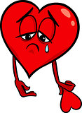 sad broken heart cartoon illustration