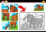 cartoon puppy jigsaw puzzle game