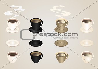 Coffee cups and saucers collection