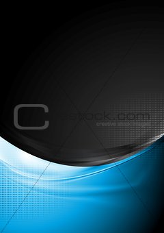Bright waves vector tech background