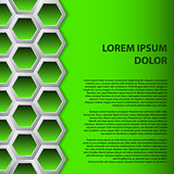 Green hexagons brochure background