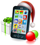 Christmas mobile phone illustration