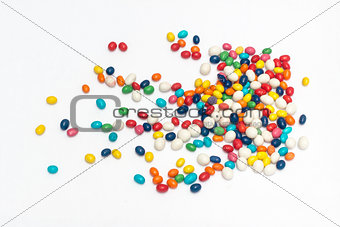 colorful candy scattered
