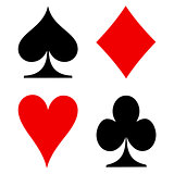 Playing card's signs vector