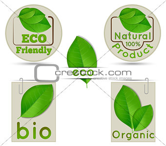 Labels ecology and bio and natural