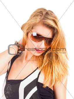 Portrait of a Teenage Girl with Sunglasses 