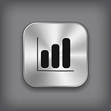 Diagram icon - vector metal app button