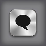 Speech icon - vector metal app button