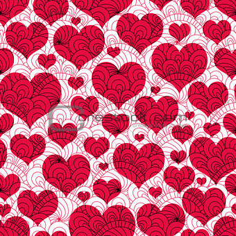Vintage seamless valentine pattern