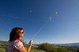 Girl and kites