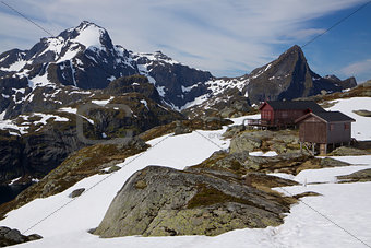 Mountain hut on Lofoten