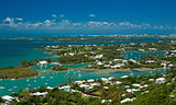 Aerial view of the Bermuda Great Sound
