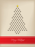 Cool christmas card with tree shaped 3d dots