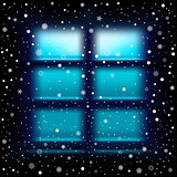 snow night large window
