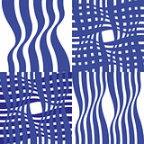 Four simple abstract patterns