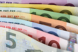 All Euro notes one after another
