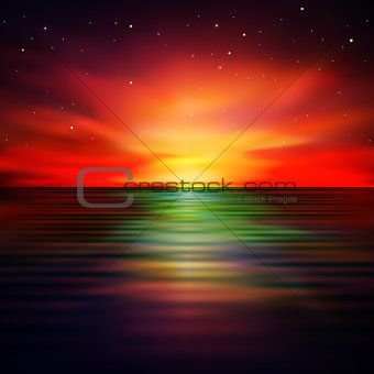 abstract background with clouds and sunrise