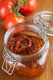 Dried tomatoes in a jar
