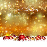 Christmas baubles background 