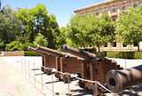 Ancient guns in Alhambra Castle, Spain