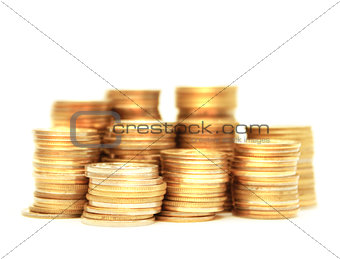 Many gold coins