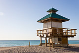 Lifeguard hut in Sunny Isles Beach, Florida