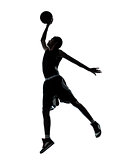 basketball player dunking silhouette
