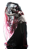 arabic woman belly dancer dancing silhouette