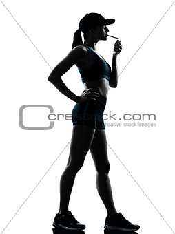 woman runner jogger smoking silhouette
