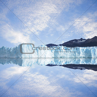 Glacier with reflection.