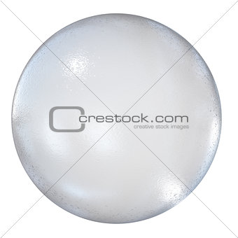 Ball made ​​of transparent plastic
