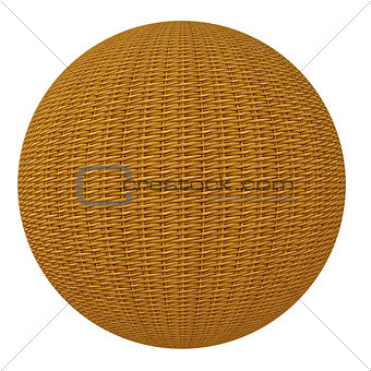Ball woven from wooden rods