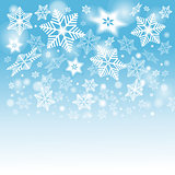 winter background with snowflakes