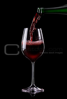 Wine being poured into a glass