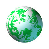 Green and White Globe
