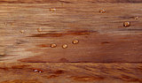 Wooden kitchen board with water drops